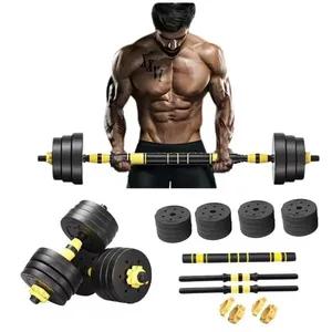 Kit Halteres De Anilhas E Barras Fitness 20kg