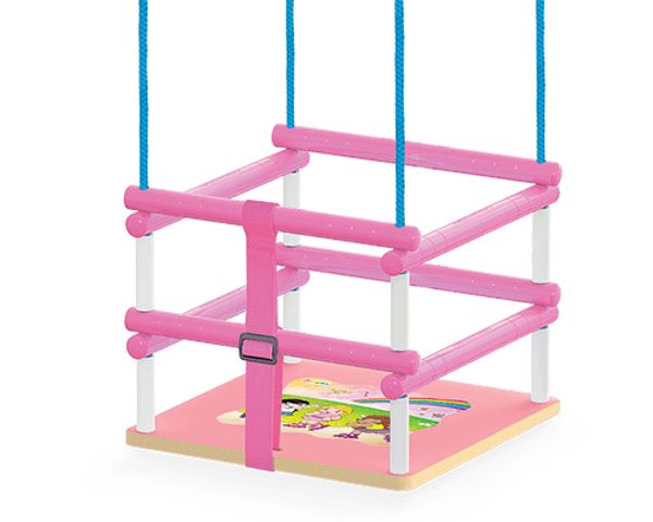 Balanço Infantil Madeira Bebê Rosa - Junges