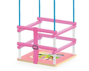 Balanço Infantil Madeira Bebê Rosa - Junges