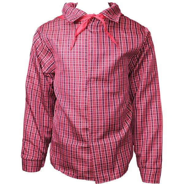 Fantasia Festa Junina Camisa Xadrez 100 % Poliéster Tamanho M Vermelha E Azul - Regina Festas