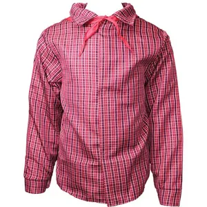 Fantasia Festa Junina Camisa Xadrez 100 % Poliéster Tamanho M Vermelha E Azul - Regina Festas