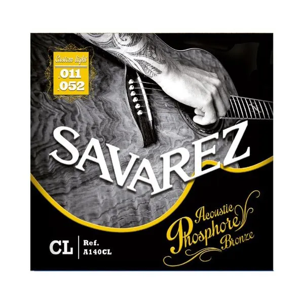 Encordoamento Violão Aço A140CL Acoustic Phosphore Bronze Custom Leve .011-.052 Savarez Encordoamento Violão Aço A140CL Phosphore Bronze Custom Leve Savarez
