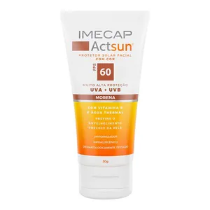 Protetor Solar Facial Imecap FPS 60 Actsun Cor Pele Morena 50g