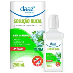 Solução Bucal Daaz Sabor Menta Com Álcool 250mL