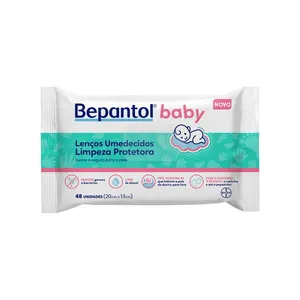 Lenços Umedecidos Bepantol Baby Limpeza Protetora Antibac 48 Unidades