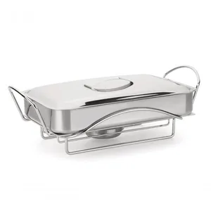 Réchaud Assadeira Travessa Inox 5 Peças Buffet Forma Para Forno Restaurante Servir Pratos Quentes
