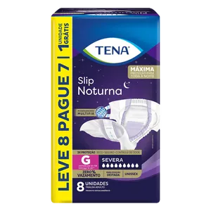 Fralda Geriátrica Tena Slip Noturna G Leve 8 Pague 7