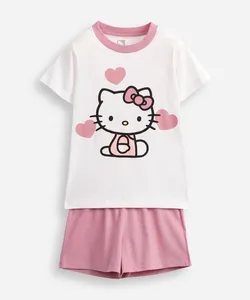 pijama curto infantil hello kitty off white 12