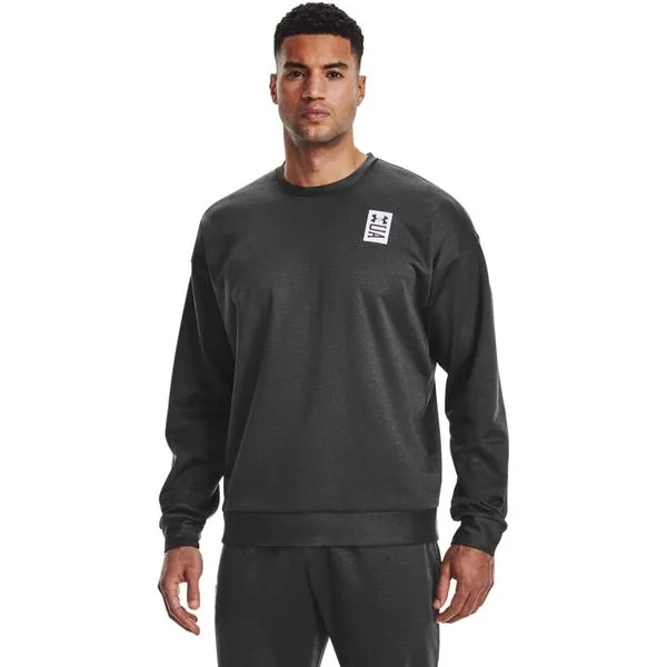 Blusa de Treino Masculina Under Armour Recover Sleep LS Crew G Preto