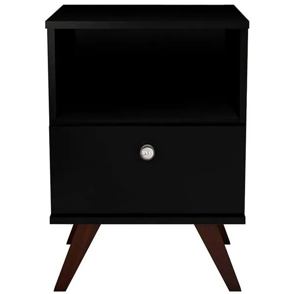 Mesa De Cabeceira Movelbento Retrô Preto RT3019