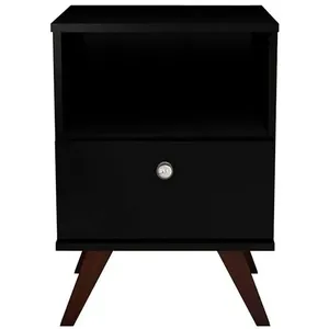 Mesa De Cabeceira Movelbento Retrô Preto RT3019