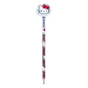 Lápis Hb Com Borracha Na Ponta Hello Kitty Leo&leo Azul Claro