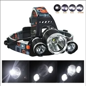 Lanterna de Cabeça Boruit Rj-2800 Dual Light Recarregável com Zoom Regulável 2000 Lumens Oem Lanterna de Cabeça Boruit Rj-2800 Dual Light Recarregável com Zoom Regulável Oem