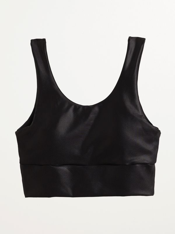 Top Fitness Cirrê Vels Feminino PRETO M