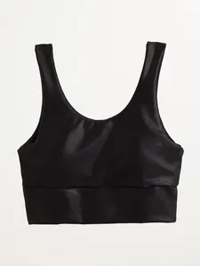 Top Fitness Cirrê Vels Feminino PRETO M