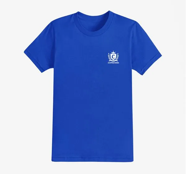 Camisa Q'Boi Caprichoso Cabeça Palavras Unissex Azul G (MP)