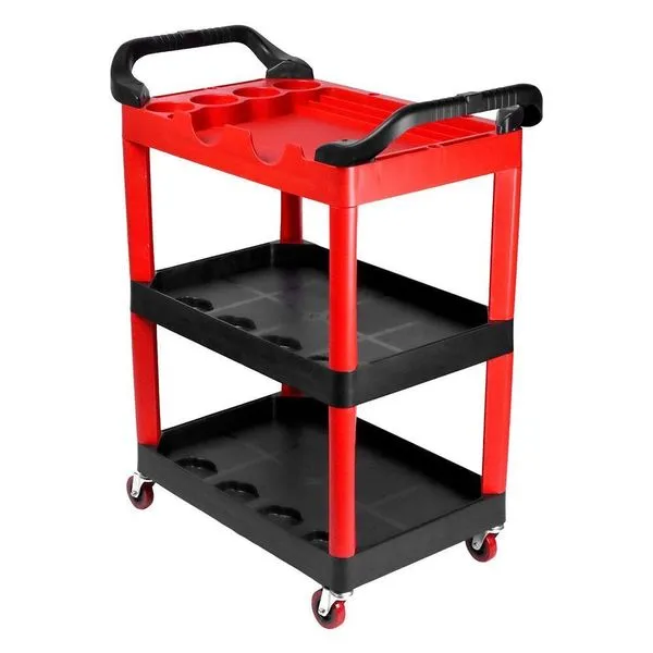 Carrinho Multiuso de Ferramentas VKCAR01 Organizador para Detalhamento Automotivo com Três Bandejas Vinik Carrinho Multiuso de Ferramentas VKCAR01 para Detalhamento Automotivo com Três Bandejas Vinik