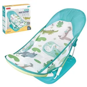 Cadeira de Balanço para Banho Infantil Deluxe Encosto Acolchoado Estrutura Dobrável Verde Cadeira de Balanço para Banho Infantil Deluxe Encosto Acolchoado Verde