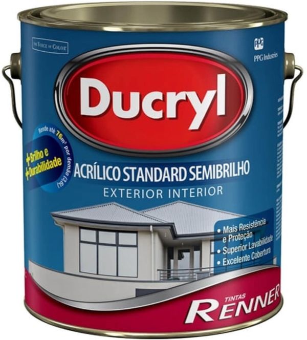 Tinta Acrílica Ducryl Renner Semi Brilho Brisa Cinzenta 3,2L