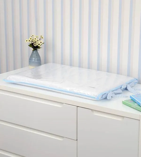 Trocador para Cômoda Xadrez - 0,70 x 0,45cm Azul