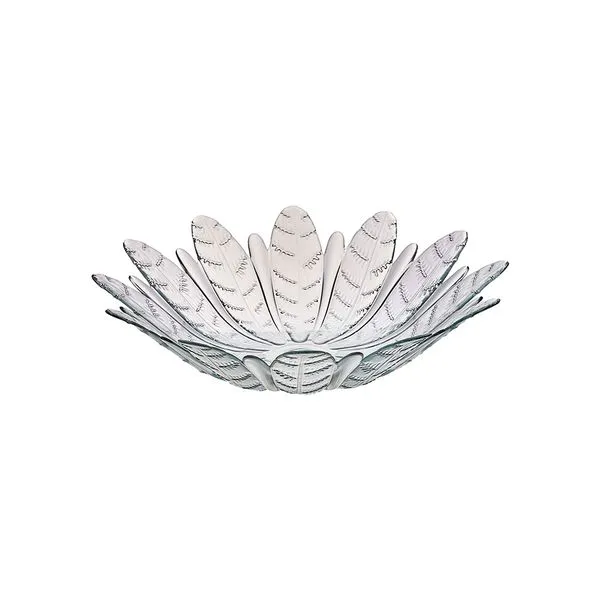 Centro de Mesa Folhas Vidro Transparente 39cm 1496 - Vitazza