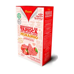 Biscoito Tapioca com Morango 60g - Fhom