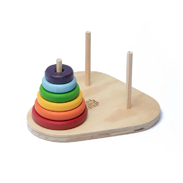Torre de Hanói em Madeira - Fabrika dos Sonhos