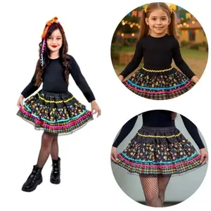 Saia Festa Junina Infantil Tutu Balão Colorido Tamanho m de Poliéster Anjo Fantasias Saia Festa Junina Infantil Tutu Balão Colorido Tamanho m Anjo Fantasias