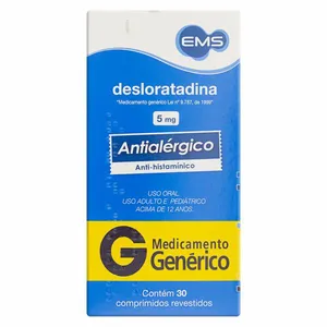 Desloratadina 5mg Genérico EMS 30 Comprimidos
