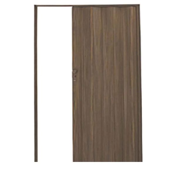 Porta sanfonada de PVC Plast 210x96cm com fechadura imbuia BCF