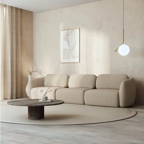 Sofá Modular 3 Lugares Orla CabeCasa MadeiraOriginals Bege Areia Areia