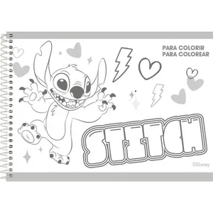 CADERNO DESENHO UNIV CAPA DURA STITCH 80FLS.