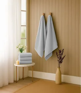 Kit 2 Toalhas De Banho De Algodão Rovitex Home Cinza UN / Cinza