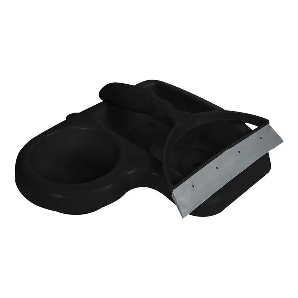 Kit Porta Detergente Com Rodinho Plástico Preto 18x19x5cm - Keita