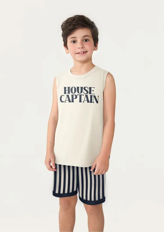 Conjunto Curto Infantil Menino Com Estampa - Branco 008
