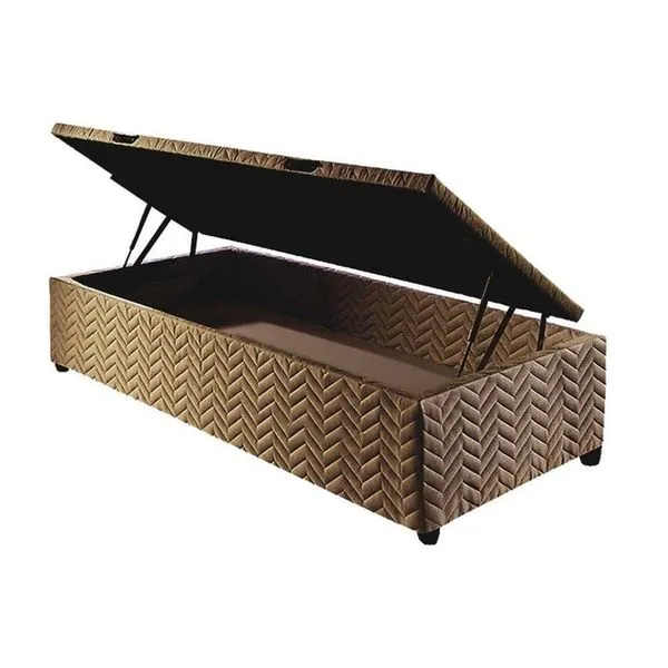 Cama Box Baú Universal Solteiro Rústico Brown (79x198x36) - Paropas