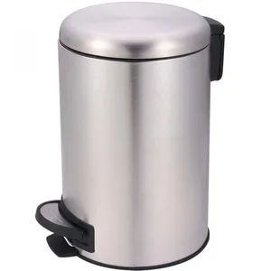 Lixeira M Mor com Pedal Safira 8228 em Aço Inox 12 L Prata