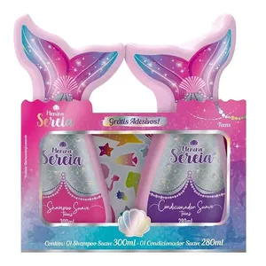Kit Biotropic Menina Sereia Shampoo 300ml + Condicionador 280ml + Adesivos