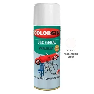 Tinta Spray Colorgin Uso Geral Premium 400ml 55011 Branco Acabamento (MP)