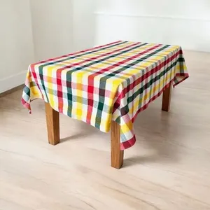 Toalha de Mesa Retangular Rústica Tear 60% Algodão e 40% Poliéster 1,40 X 2,50M Multicor Artesanal Toalha de Mesa Retangular Rústica Tear 1,40 X 2,50M Multicor Artesanal