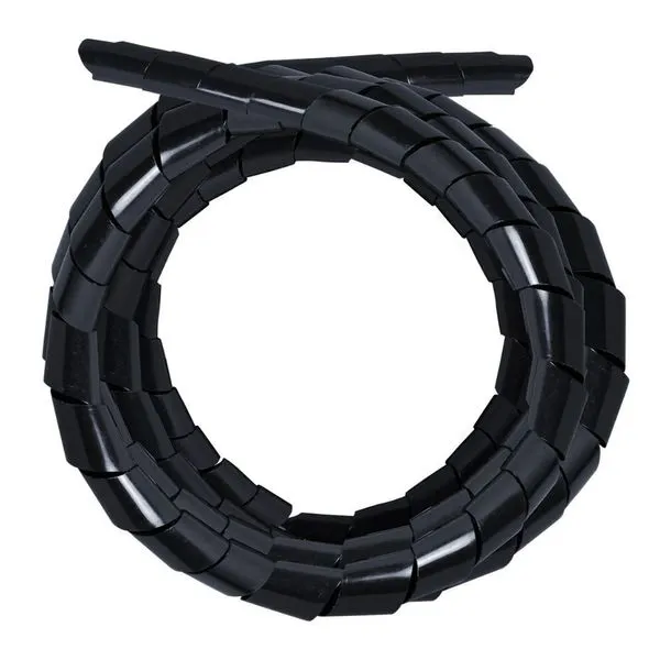 Organizador de Fios e Cabos Espiral CBO-200 12mm X 2m Preto para Computadores e Tvs Aquário Organizador de Fios e Cabos Espiral CBO-200 12mm X 2m Preto Aquário