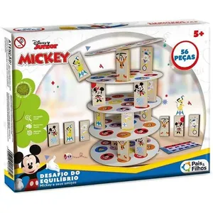 Brinquedo Jogo de Equilíbrio Mickey e Seus Amigos Desafio da Torre Pais & Filhos Brinquedo Jogo de Equilíbrio Mickey Desafio da Torre Pais & Filhos