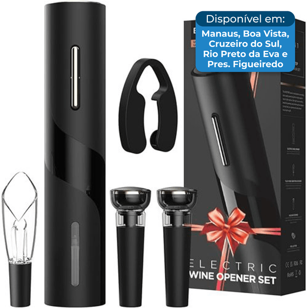 Conjunto Abridor de Vinho Elétrico Babonir A-BI