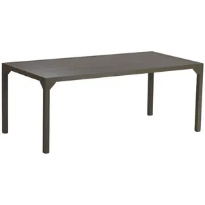 Mesa Retangular Haiti 160cm Com Tampo Ripado Trama Fendi