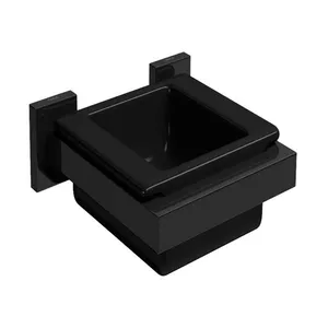 Saboneteira para parede Quadratta de louça black noir Deca