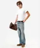 calça baggy masculina jeans dirty azul 46
