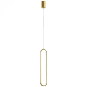 Pendente Dcd03027 LED 28W 3000K Autovolt Dourado Casa Chafariz para Iluminação Decorativa em Metal e Silicone Pendente Dcd03027 LED 28W 3000K Autovolt Dourado Casa Chafariz em Metal e Silicone