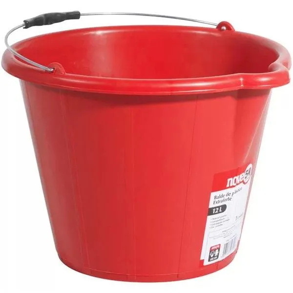 Balde Plástico Extra-Reforçado Vermelho 12 Litros - 33.15.400.121 - NOVE 54
