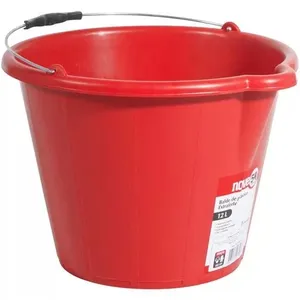 Balde Plástico Extra-Reforçado Vermelho 12 Litros - 33.15.400.121 - NOVE 54