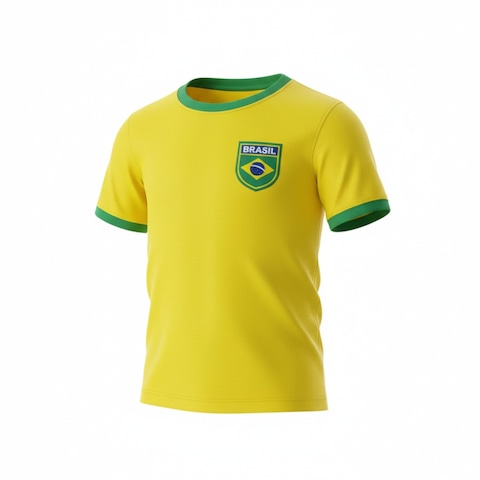 Camisa Brasil Uniforme 1 Torcedor Olden Sports Infantil